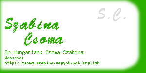 szabina csoma business card